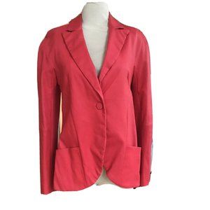 Giorgio Armani Red Leather Jacket New Size 46